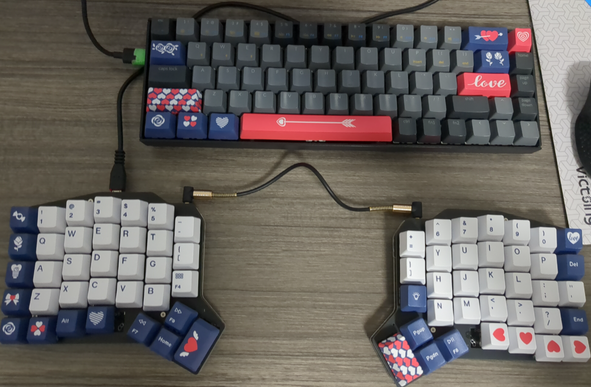 Keychron K6 and Ergodash v1.2 mechanical keyboards